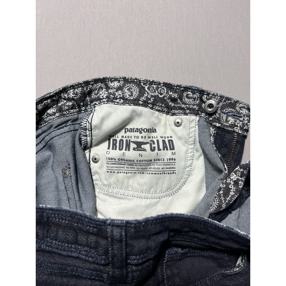 Patagonia Women's Sz 29 Dark Wash Low Rise Iron Clad Denim Cargo Jeans - Picture 10 of 16